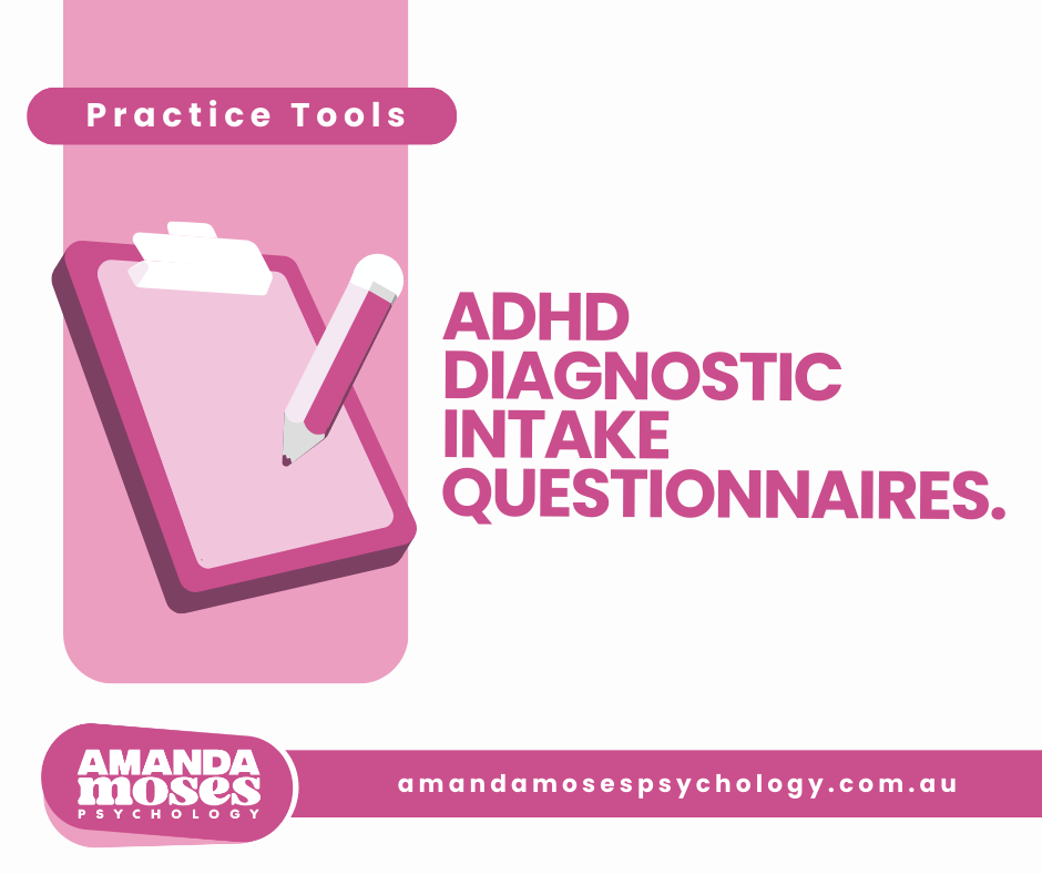 ADHD Diagnostic Intake Questionnaires resource cover