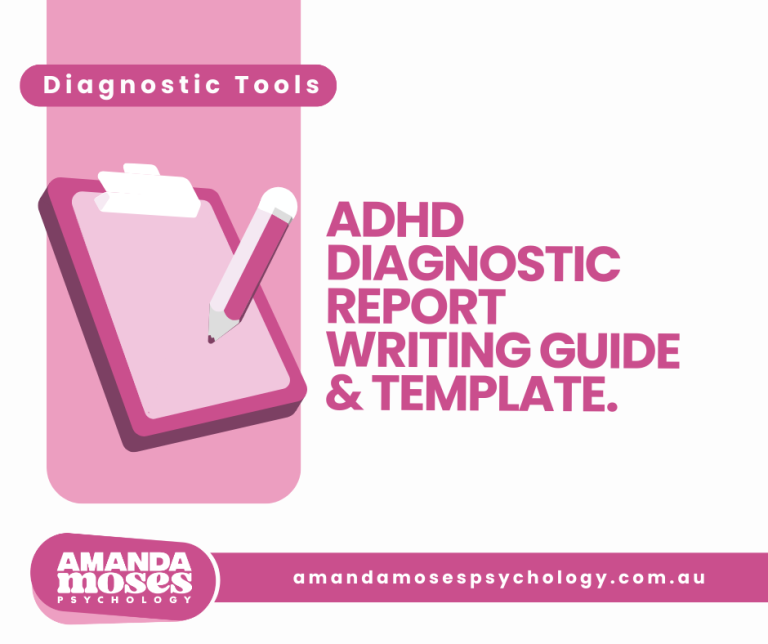 ADHD Diagnostic Report Writing Guide Template resource cover