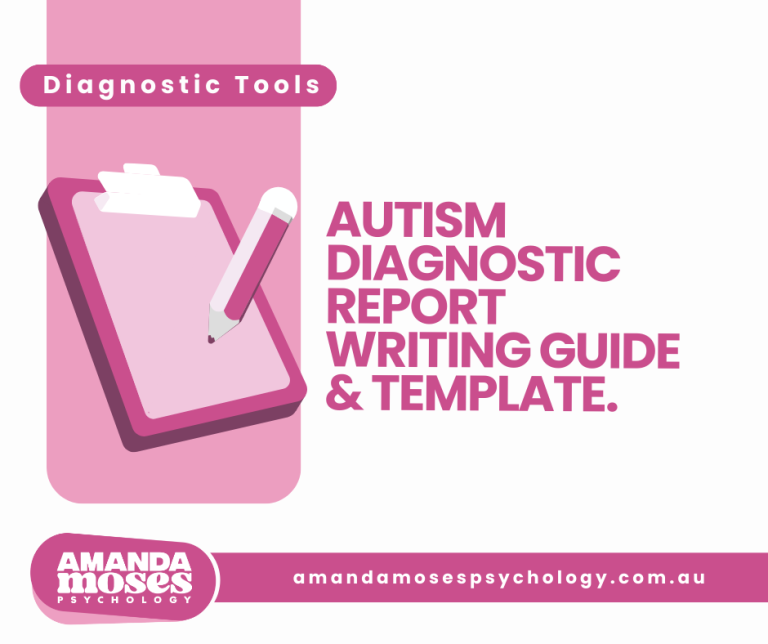 Autism Diagnostic Report Writing Guide & Template resource cover
