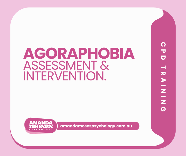 Agoraphobia assessment and intervention training cover